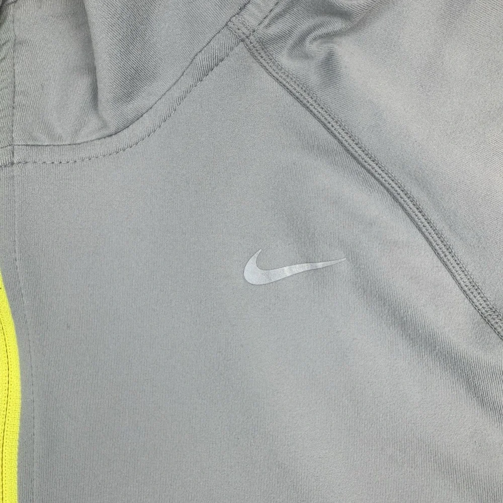 Nike Dri-FIT Running Pullover‎ XL Gray 1/4 Zip Neon Athletic Jacket Men